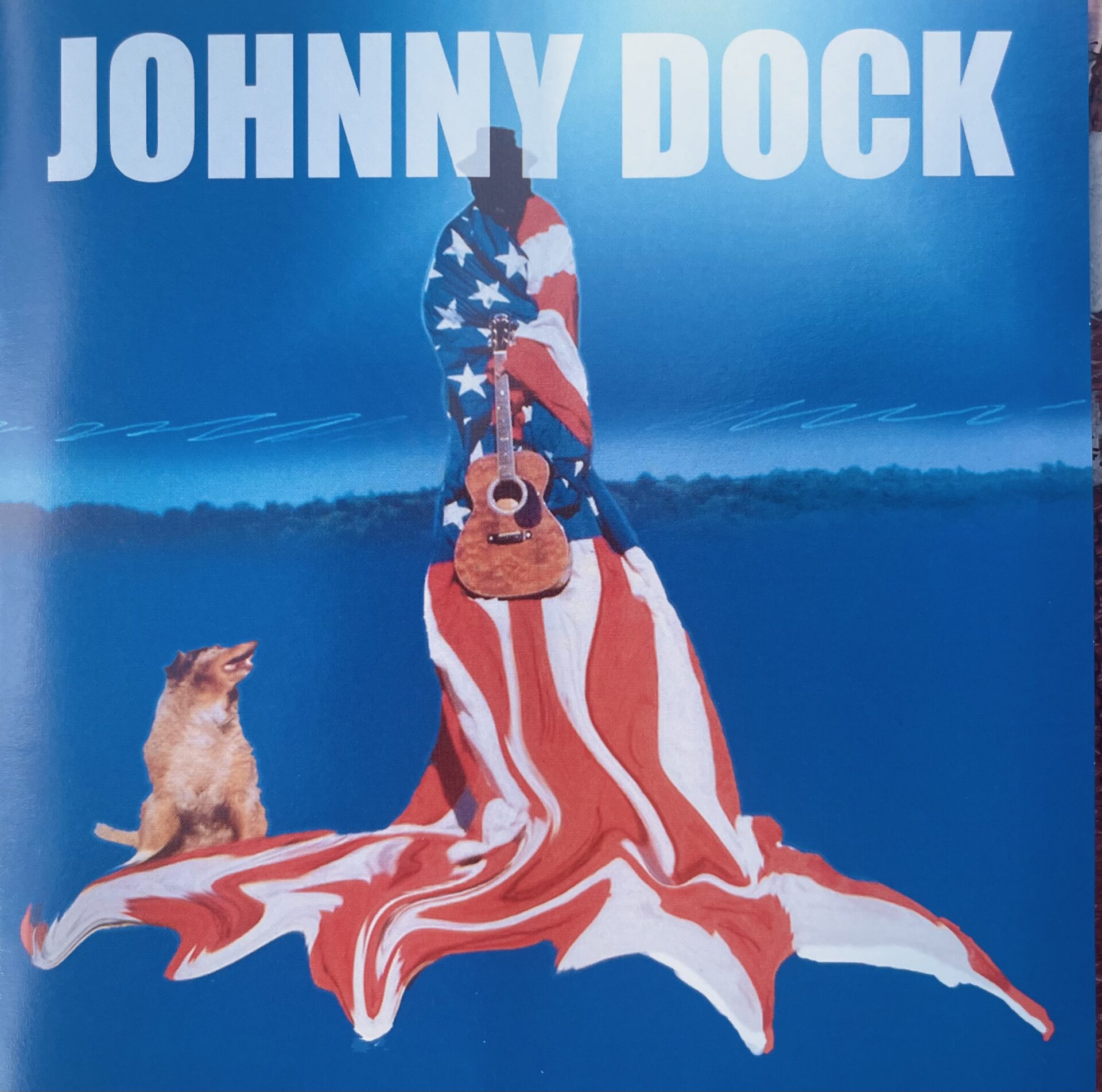 Johnny dock wrapped in the american flag